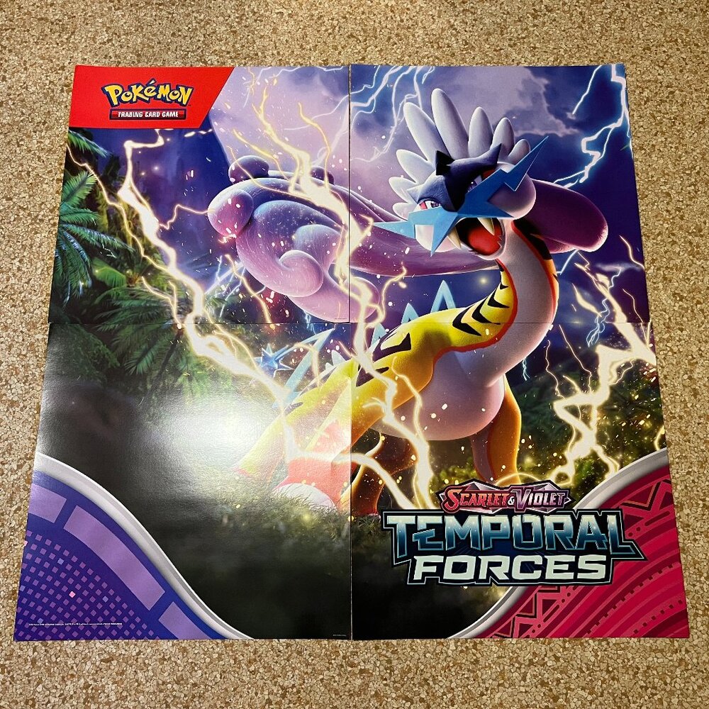 Scarlet & Violet Temporal Forces Large Pokemon Square Wall Art Poster 48"